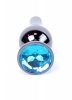 MyLove Toys - Jewellery Dark Silver BUTT PLUG- Light Blue